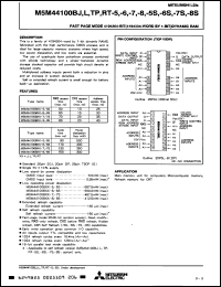 Click here to download M5M44100BL5 Datasheet