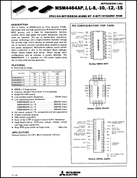 Click here to download M5M4464AP12 Datasheet