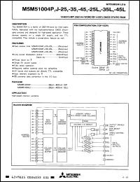 Click here to download M5M51004P25 Datasheet