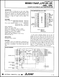 Click here to download M5M5179BJ20 Datasheet