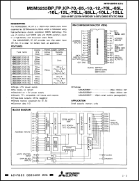 Click here to download M5M5255BP10LL Datasheet