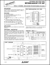 Click here to download M74HC4053FP Datasheet