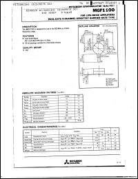 Click here to download MGF1100 Datasheet