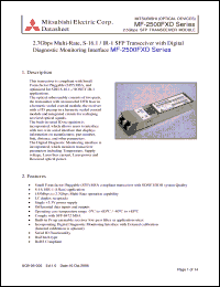 Click here to download MF-2500FXD Datasheet