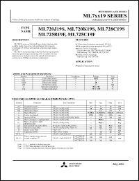 Click here to download ML720K19S Datasheet