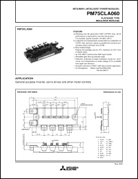 Click here to download PM75CLA060 Datasheet