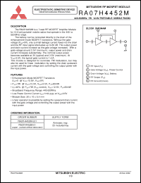 Click here to download RA07H4452M-01 Datasheet