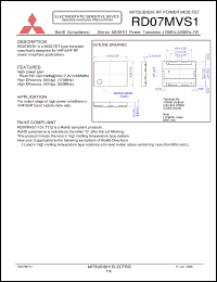 Click here to download RD07MVS1-101 Datasheet