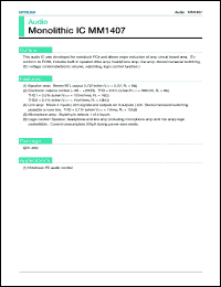 Click here to download MM1407 Datasheet