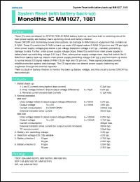 Click here to download MM1027XV Datasheet