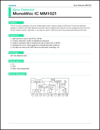 Click here to download MM1021XS Datasheet
