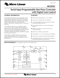 Click here to download ML2036CS Datasheet