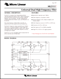Click here to download ML2111CCP Datasheet