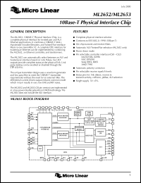 Click here to download ML2652CQ Datasheet