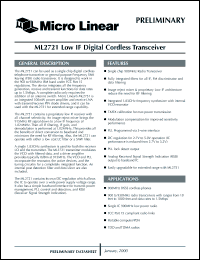 Click here to download ML2721 Datasheet