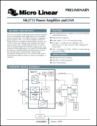 Click here to download ML2751 Datasheet