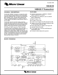 Click here to download ML4658CP Datasheet