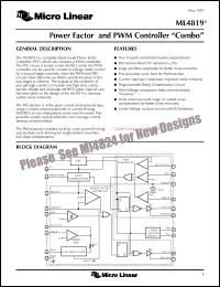 Click here to download ML4819CP Datasheet