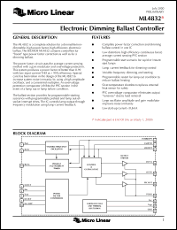 Click here to download ML4832CP Datasheet
