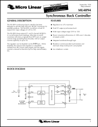 Click here to download ML4894ES Datasheet