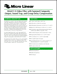 Click here to download ML6415 Datasheet