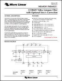 Click here to download ML6425-2 Datasheet