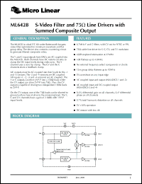 Click here to download ML6428CS-3 Datasheet