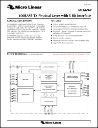 Click here to download ML6694CH Datasheet