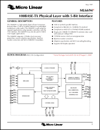 Click here to download ML6694 Datasheet