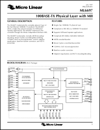 Click here to download ML6697 Datasheet