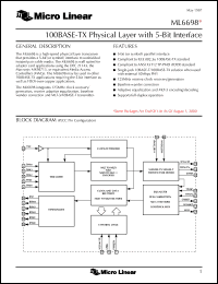 Click here to download ML6698CQ Datasheet