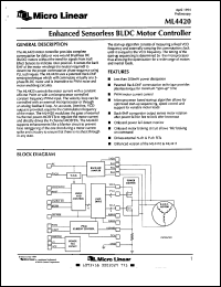 Click here to download ML4420 Datasheet