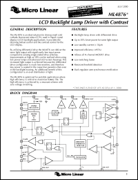 Click here to download ML4876 Datasheet