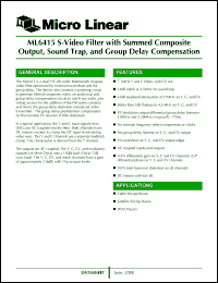 Click here to download ML6415 Datasheet