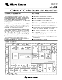 Click here to download ML6460 Datasheet