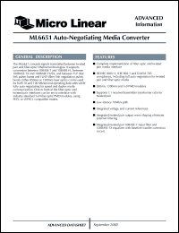 Click here to download ML6651 Datasheet