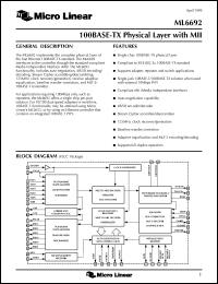 Click here to download ML6692 Datasheet