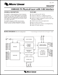 Click here to download ML6694 Datasheet