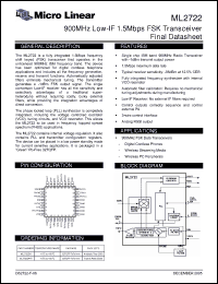 Click here to download ML2722DH-T Datasheet