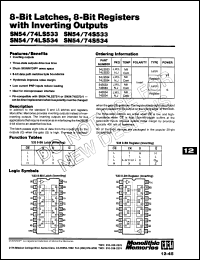 Click here to download SN54S534W883B Datasheet