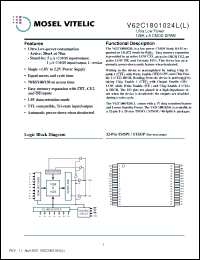 Click here to download V62C1801024LL-85B Datasheet