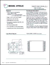 Click here to download V62C1801024L-70T Datasheet