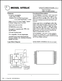 Click here to download V62C2802048L-100T Datasheet