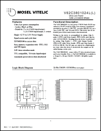 Click here to download V62C3801024LL-85B Datasheet