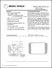 Click here to download V62C1801024L Datasheet