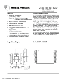 Click here to download V62C1802048L Datasheet