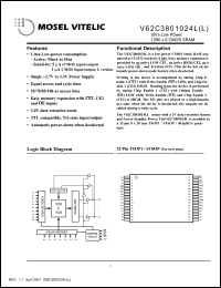Click here to download V62C3801024L Datasheet