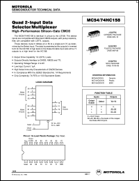 Click here to download MC54HC158 Datasheet