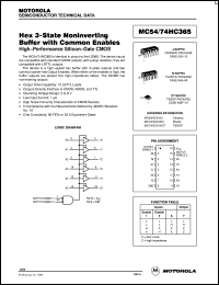 Click here to download MC54HC365 Datasheet