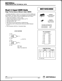 Click here to download MC74HC4002D Datasheet